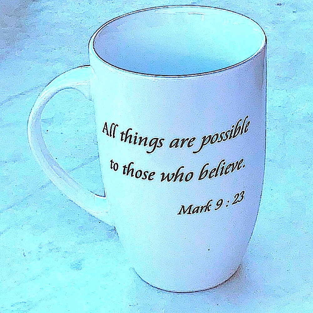 COVENTRY DAILY BLESSINGS LARGE MUG CUP 20 FL Oz MARK 9:23  NEW